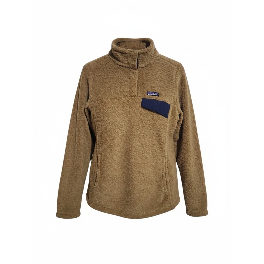 Patagonia Worn Wear Womens size Medium Re-Tool Snap-T Fleece Pullover Granola